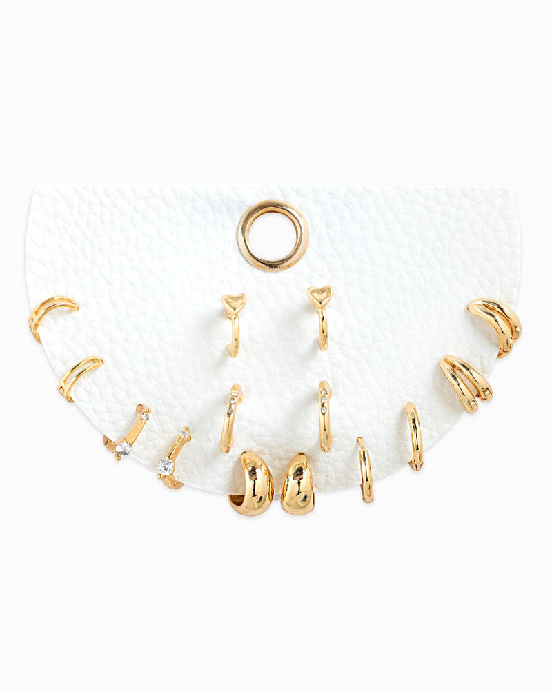 Dainty Huggie Hoop Variety Earring Set of 7