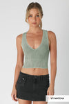 Nikibiki Vintage Plunge V-Neck Seamless Crop Top