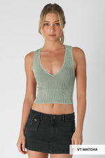 Nikibiki Vintage Plunge V-Neck Seamless Crop Top