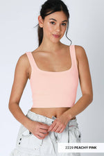 Nikibiki Scoop Chevron Ribbed Crop Top