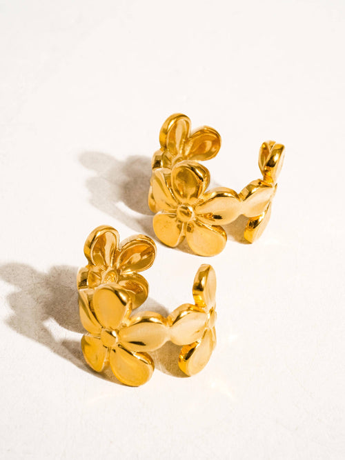 Ayana 18K Non-Tarnish Floral Ear Cuff