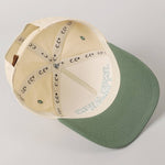 JESUS SAVES I SPEND Embroidery Trucker Hat: SAGE / ONE SIZE