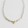 White Shell Necklace with Puffy Heart