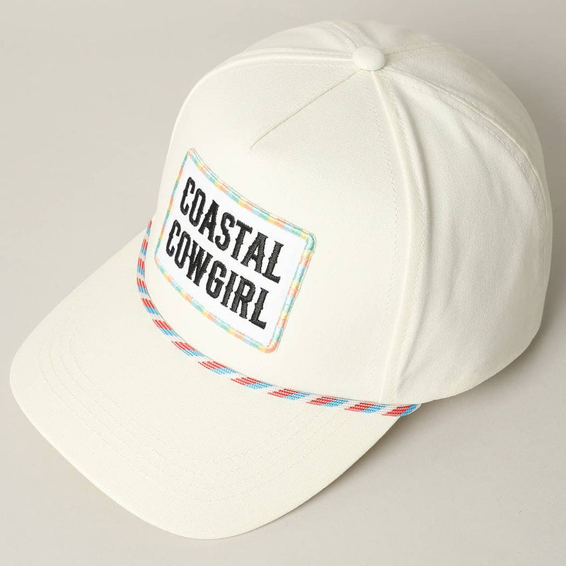 Coastal Cowgirl Embroidery Patch Trucker Hat