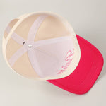 Bride Text Embroidery Two-Tone Trucker Hat: Pink / ONE SIZE