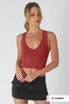 Nikibiki Vintage Plunge V-Neck Seamless Crop Top