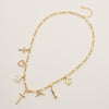 Faith and Love Charm Necklace - 18K Gold Dipped