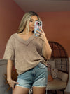 Washed Away Wide V Neck Tee