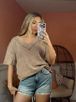 Washed Away Wide V Neck Tee