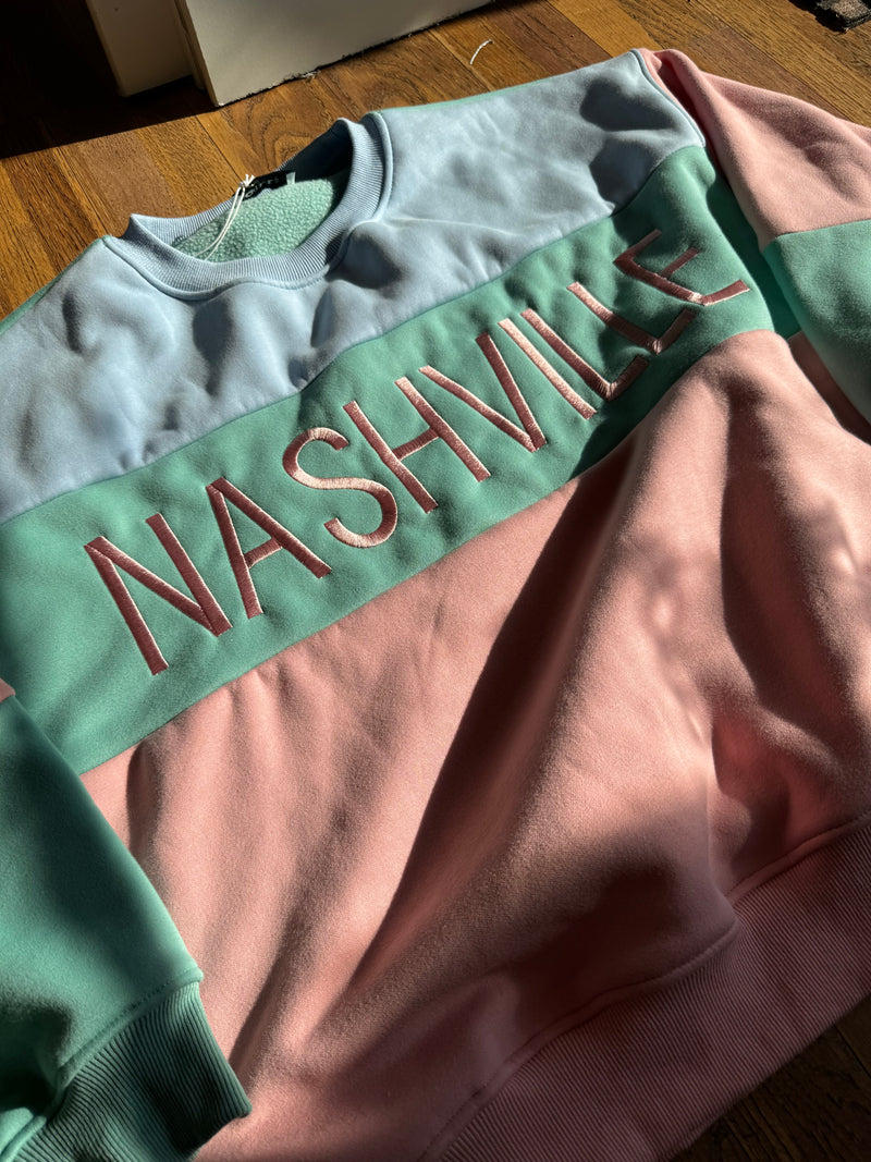 NASHVILLE Lux Colorblock Fleece Pullover