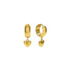 Waterproof Gold Heart Hoop Earrings