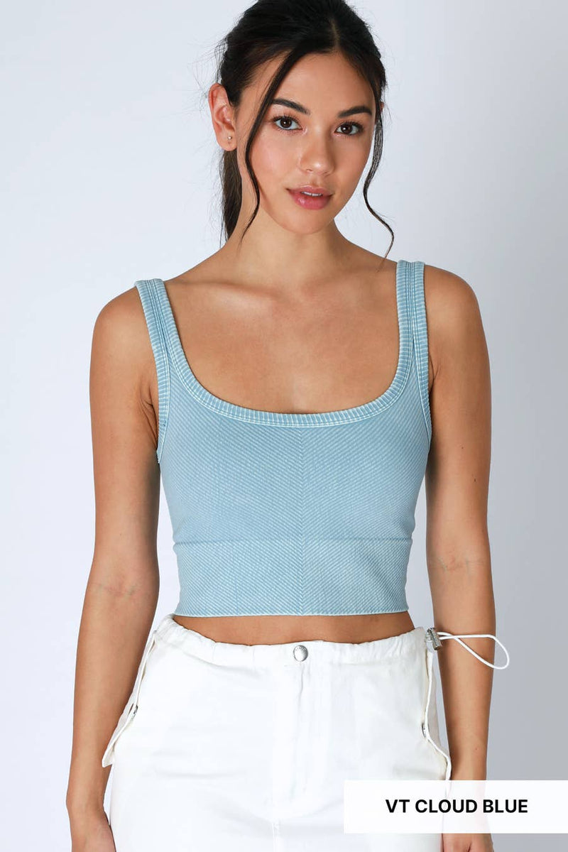 Nikibiki Vintage Chevron Crop Top