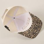 BEER ME Embroidery Leopard Camo Trucker Hat