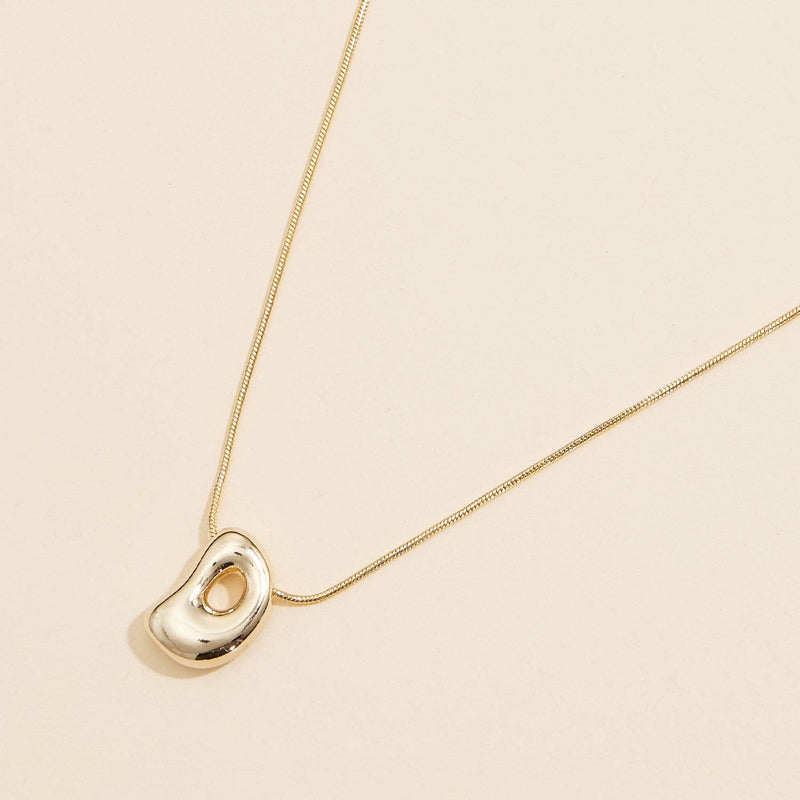 16 Assorted Pack of Bubble Design Initial Short Necklaces
