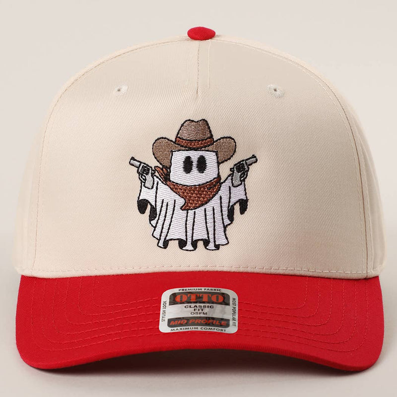 Western Vibes Cowboy Ghost Embroidered Trucker Hat
