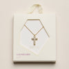 Gold Dipped Pave Cross Pendant Necklace – Sparkling Crystal Charm