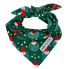 Santa + Royal Stewart Plaid - Reversible Dog Bandana