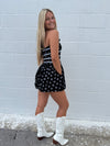 Black Daisy Smocked Romper