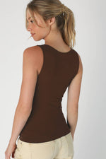 Nikibiki Clean Line Boat Neck Tank Top