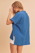 Ellen V- Neck Linen Top