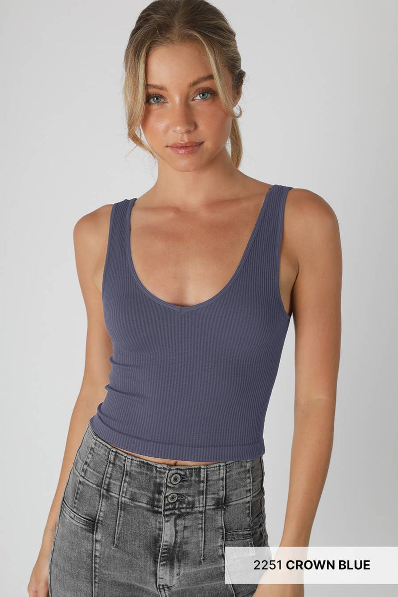 Nikibiki Reversible Ribbed Crop Top