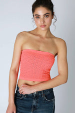 Nikibiki Floral Lace Tube Top