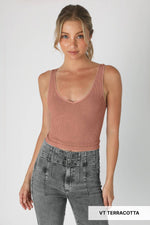 Nikibiki Vintage V Neck Crop Top
