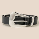Bulky Buckle Faux Leather Belt