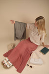 Tiered Layers Woven Midi Skirt
