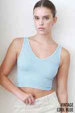 Nikibiki Vintage V Neck Crop Top