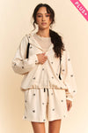 PLUS Ribbon Embroidery Zip Front Jacket: Cream