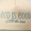 God Is Good All The Time Embroidery Trucker Hat