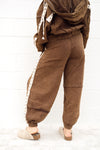 POL Free Spirit Studded Pants: Chocolate