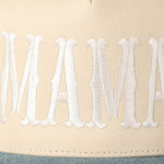 MAMA Typographic Design Embroidery Baseball Cap: Denim / ONE SIZE