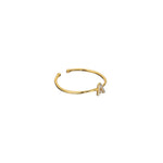 18K Gold Shiny Adjustable Initial Ring - Set of 16