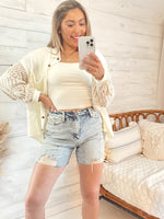 Judy Blue Cindy High Rise Mineral Wash Distressed Boyfriend Shorts