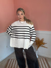 Classic Chic Oversized Striped Sweater