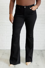 Judy Blue Etta High Rise Control Top Flare Jeans in Black