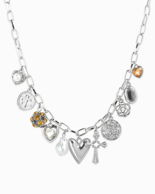Multi 11 Charm Divine Hearts Necklace