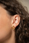 18k Gold Looped Duo Studs