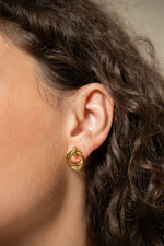 18k Gold Looped Duo Studs