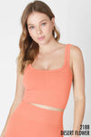 Nikibiki Scoop Chevron Ribbed Crop Top