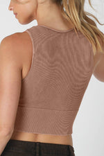 Nikibiki Vintage Plunge V-Neck Seamless Crop Top