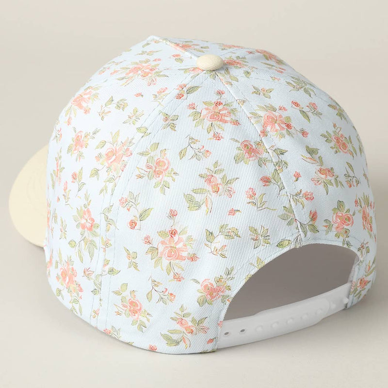 MAMA Embroidered Flower PatternTrucker Hat