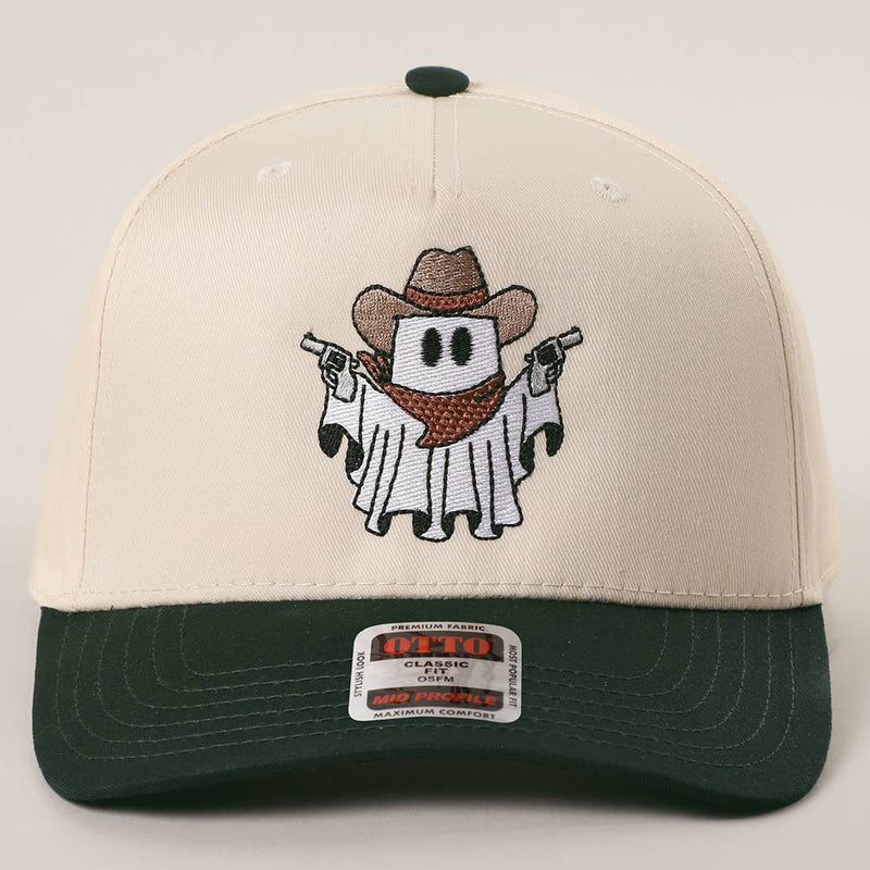 Western Vibes Cowboy Ghost Embroidered Trucker Hat