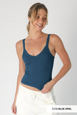 Nikibiki Deep V Neck Ribbed Top