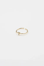 18K Gold Shiny Adjustable Initial Ring - Set of 16