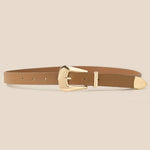 Bulky Buckle Faux Leather Belt