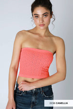 Nikibiki Floral Lace Tube Top