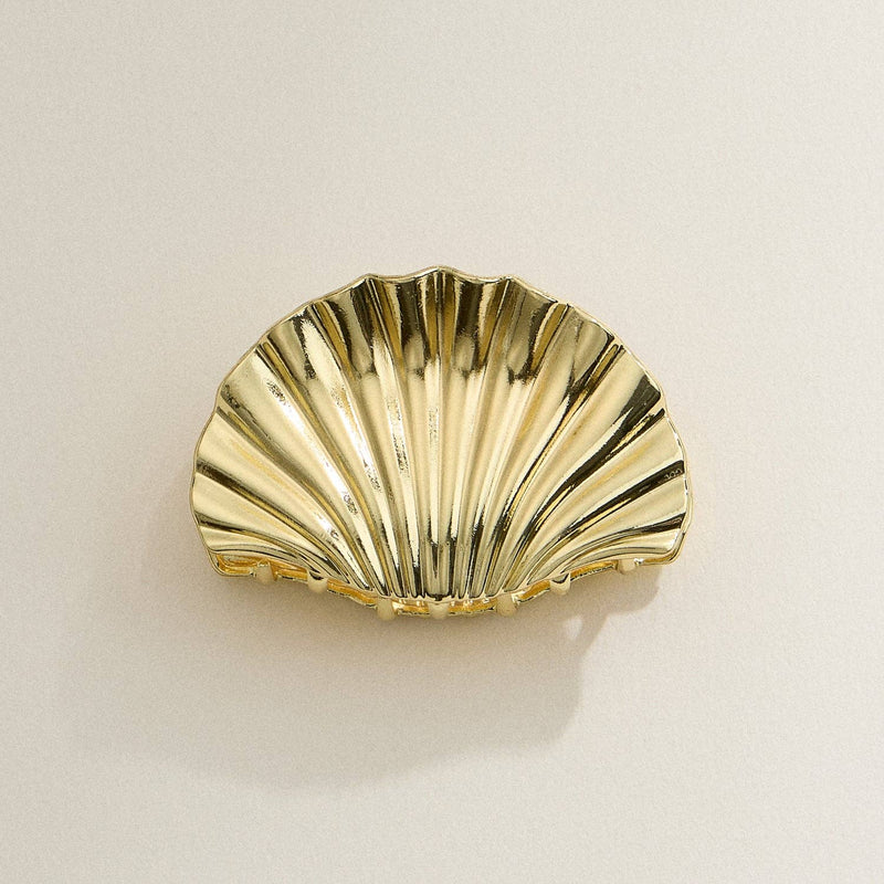 Shell Claw Clip in Gold or Silver Finish